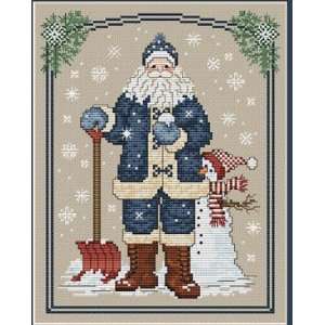  Snowflake Santa   Cross Stitch Pattern Arts, Crafts 
