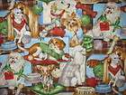 DOGS YORKIE CHIHUAHUA DACHSHUND POODLE TERRIER COTTON FABRIC BTY