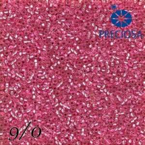 Czech Glass Seed Beads Preciosa 50 Grams (1,8 Ounce) Pink Silver Lined 