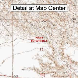  USGS Topographic Quadrangle Map   Powell, South Dakota 