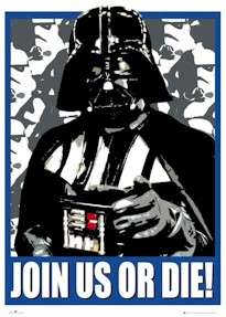 STAR WARS POSTER ~ DARTH VADER JOIN US OR DIE MOVIE  