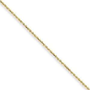   5mm, 10 Karat Yellow Gold, Diamond Cut Rope Chain   30 inch Jewelry