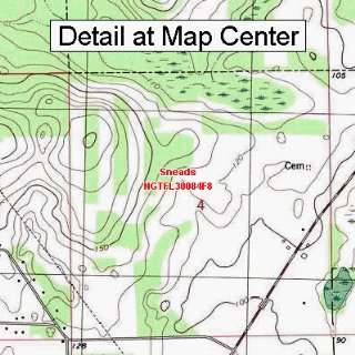 USGS Topographic Quadrangle Map   Sneads, Florida (Folded/Waterproof 