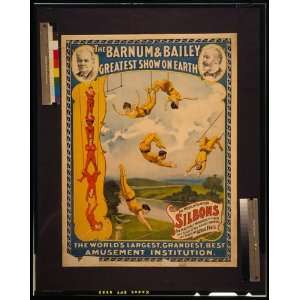   c1896 Barnum & Bailey Circus, Silbons Trapeze Artists