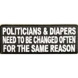  Politicians and Diapers Patch, 4x1.5 inch, small 