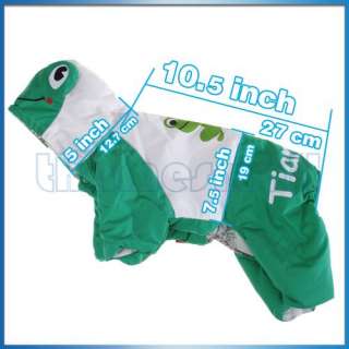 Winter Hooded Dog Pet Puppy Coat Jacket Clothes Frog  