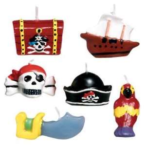  Pirates Treasure Mini Cake Candles 6ct Toys & Games