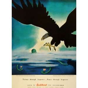   Wartime Walt Disney Illustration   Original Print Ad