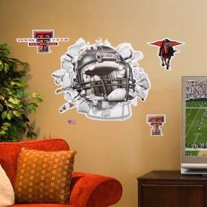   Tech Red Raiders 26 x 19 Smash Helmet Multi Graphic Wall Crasher