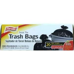  Twist Tei Large TRASH BAGS 30 Gallon   20 Bags (Pack Of 4 
