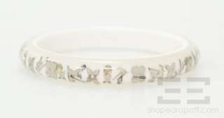 Louis Vuitton White & Silver Resin Small Inclusion Bracelet  