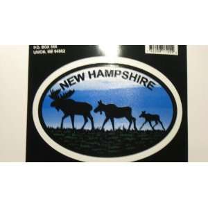  New Hampshire Decal (3 Moose) 