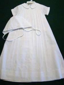  BROTHERS NB/3M BOYS EMBROIDERED CHRISTENING GOWN SET~NWT  
