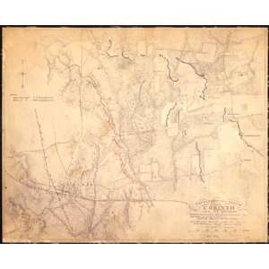  1862 Civil War map of Mississippi, Corinth