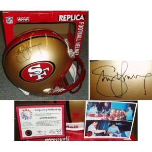  Steve Young Signed 49ers Riddell f/s Rep Helmet Sports 