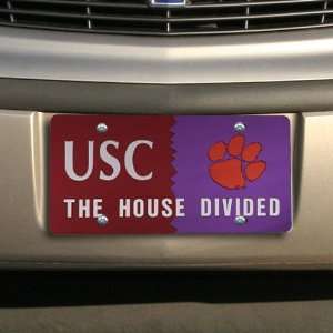 South Carolina Gamecocks/Clemson Tigers House Divided Mirrored License 