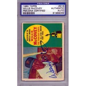 Willie McCovey Autographed 1960 Topps Card PSA/DNA Slabbed #81989069