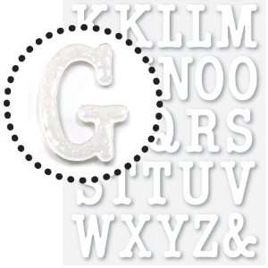  Sprinkle Glaze Alphabet Stickers 4 1/2 Inch by 12 Inch 