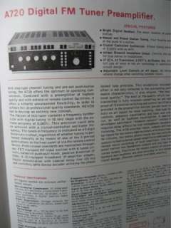 Revox A700 Series Brochure 1974  