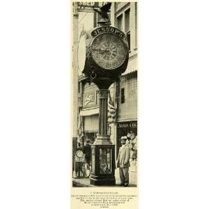  1910 Print Sixteen Dial Clock San Diego Jessop Calendar 