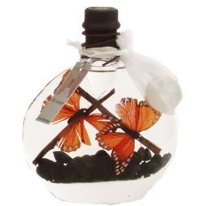   Opium Orange Butterfly Oil Lamp 