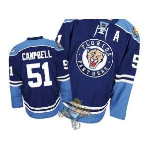  Panthers Authentic NHL Jerseys #51 Brian Campbell Third Blue Hockey 