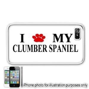 Clumber Spaniel Paw Love Dog Apple iPhone 4 4S Case Cover White
