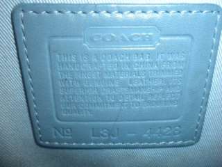   Tote Blue WhiteTan Leather Trim Silverton?e Hardware #L3J 4428  