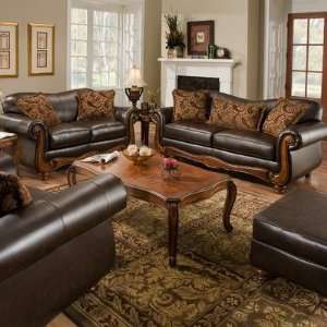  American Furniture 1593 / 1592 Bentley Bonded Leather Sofa 
