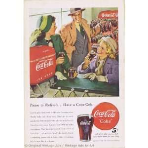   Coke Pause to refreshhave a Coca Cola Vintage Ad 