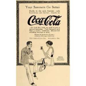  1916 Ad Coca Cola Soda Fountain National Institution 