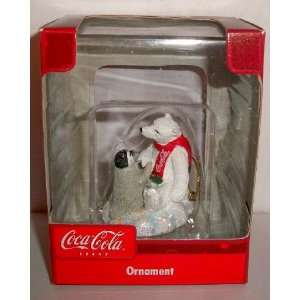  Coca Cola Polar Bear Penguin Christmas Ornament 