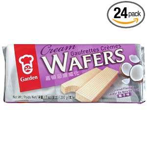 Garden Cream Wafers, Coconut Flavor, 7 Ounce Pack (Pack of 24)