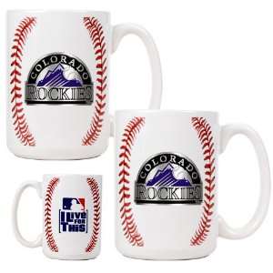    Colorado Rockies Game Ball Ceramic Coffee Mug Set