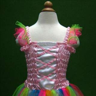   Halloween Pink Dance Ballet Tutus Skirt Fancy Dress Costume 4 5y sz L