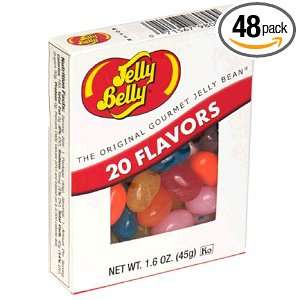 Jelly Belly, Assorted Flavors, 1.6 Ounce Boxes (Pack of 48)  