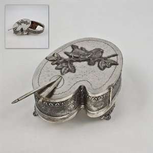  Jewelry Box by Homan Silver Plate Co., Silverplate Birds 