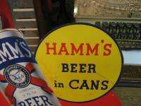 Hamms Beer 1940s Keglined Flat top Cardboard sign  