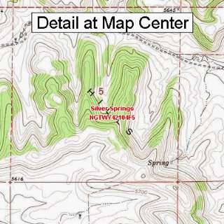  USGS Topographic Quadrangle Map   Silver Springs, Wyoming 