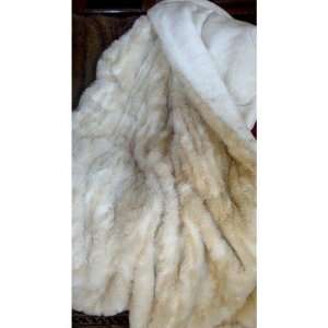   Fur Throw Blanket with Silky Soft White Faux Fur Lining Home