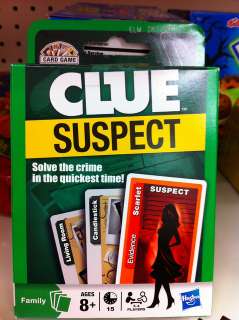 CLUE SUSPECT Card Game BRAND NEW FUN Playing Cards  