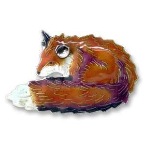 Sierra Nevada Red Fox Sterling Silver and Enamel Pin