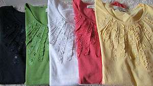   York Womens Knit Short Sleeve Cotton Shirt NWT MSRP $49.00 free shippi