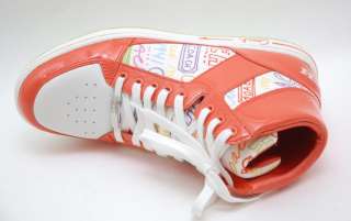 NEW COACH ~NORRA HIGH TOP SNEAKER LACE UP ~ORANGE 10  