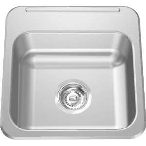   LBS1306 1 COMMERCIAL 15X15X6 NO HOLE TOP MOUNT STAINLESS STEEL SINK
