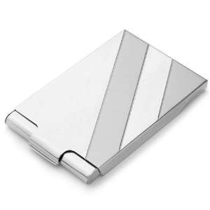  Side Loading Business Card Holder with Diagonal Lines 