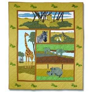  Patch Magic 50 Inch by 60 Inch Safari Throw