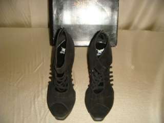 Shiekh Womens High Heel Ankle Boot Blk Used Good Sz 9  