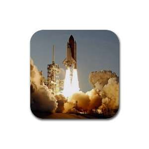  Space Shuttle Atlantis Launch NASA Rubber Square Coaster 