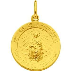    Ster Silver Gold Plated Our Lady of Providencia Medal Jewelry